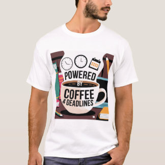 "College Life Powered by Coffee – Fuel Your Days i T-Shirt