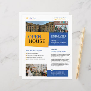 College Open House Flyer Template