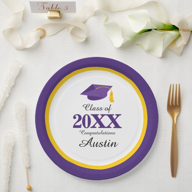 College or High School Graduation Paper Plate (Wedding)