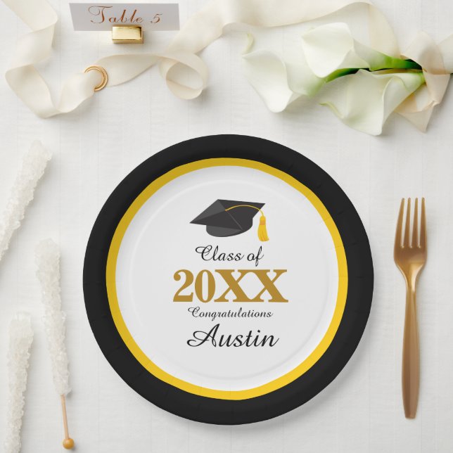 College or High School Graduation Paper Plate (Wedding)