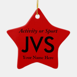 College or High School Varsity Letter Keepsake Ceramic Tree Decoration