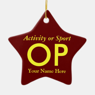 College or High School Varsity Letter Keepsake Ceramic Tree Decoration