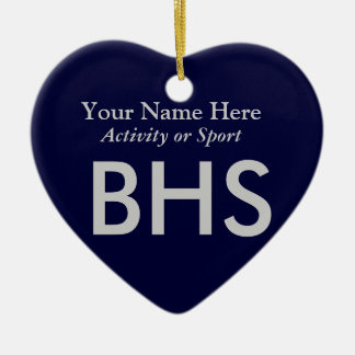 College or High School Varsity Letter Keepsake Ceramic Tree Decoration