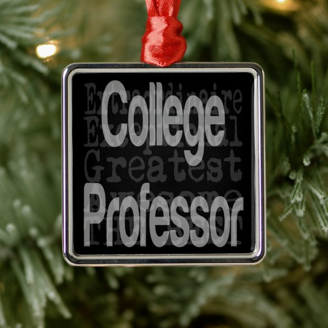 College Professor Extraordinaire Metal Tree Decoration (Tree)