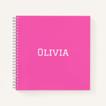 College Ruled Notebook | Hot Pink | Personalised
