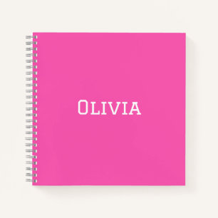 College Ruled Notebook   Hot Pink   Personalised