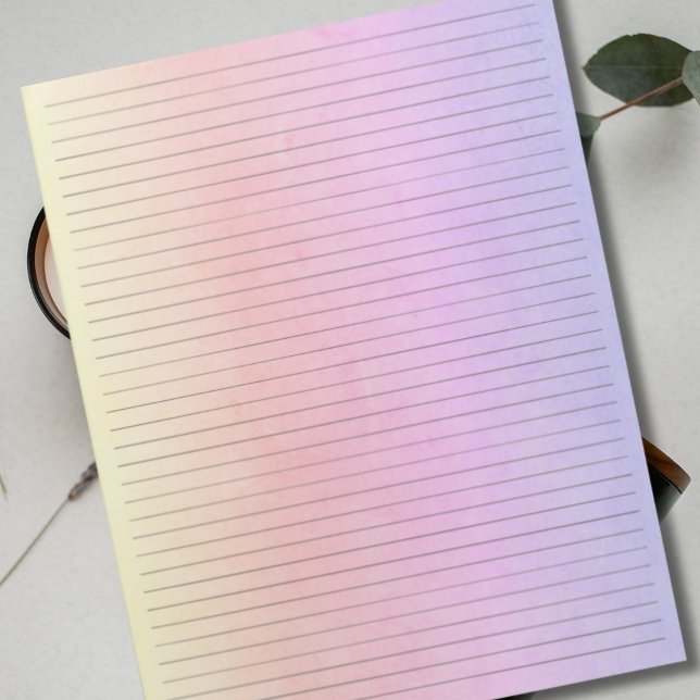 College Ruled Paper - Watercolor Pink and Purple Notepad (Creator Uploaded)