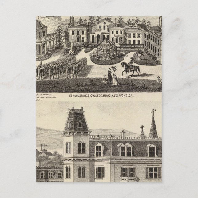 College, school, Benicia Postcard (Front)