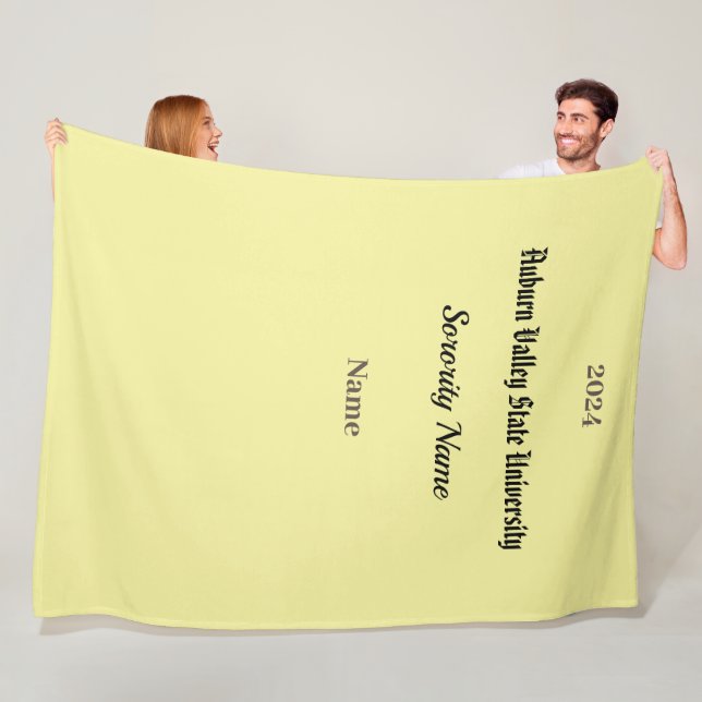 College Sorority Personalise Fleece Blanket (In Situ)