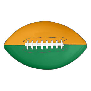 College Sports Team Colours Green/Orange Football American Football