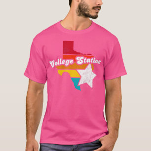 College Station Texas Vintage Distressed Souvenir T-Shirt