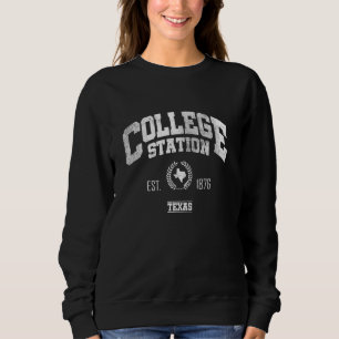 College Station TX Texas Vintage Throwback Sweatshirt