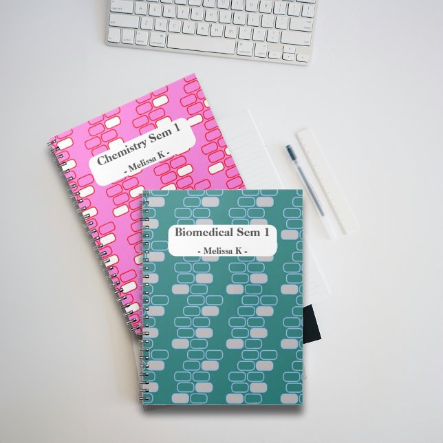 College Stationery Pink Retro Customise Notebook (Creator Uploaded)