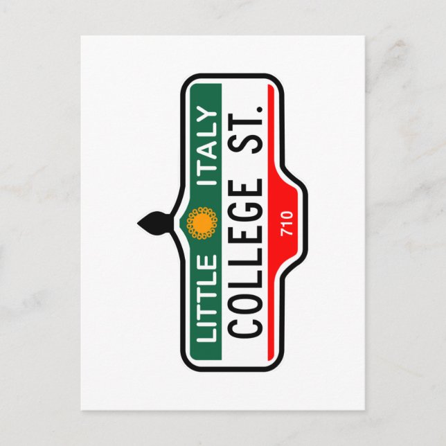 College Street, Toronto Street Sign Postcard (Front)