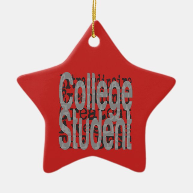 College Student Extraordinaire Ceramic Tree Decoration (Front)