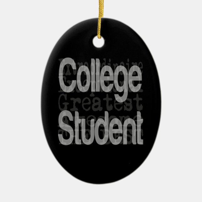 College Student Extraordinaire Ceramic Tree Decoration (Front)