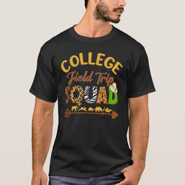 College Students School Zoo Field Trip Squad Match T-Shirt (Front)