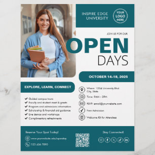 College University Open Day Marketing Business Flyer