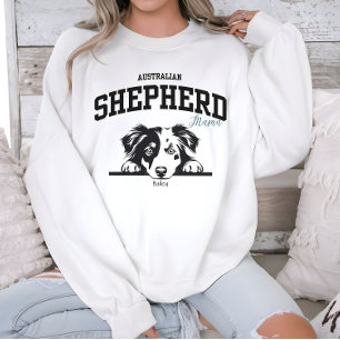 College Varsity Australian Shepherd Mama Dog Lover Sweatshirt