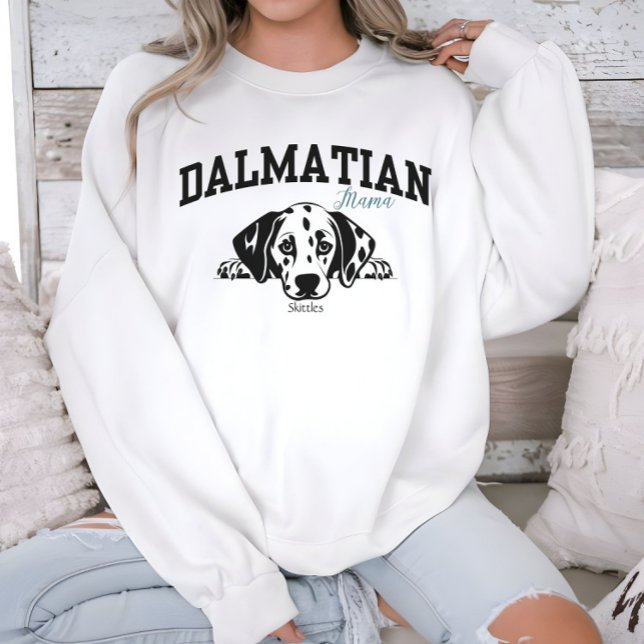 College Varsity Script Dalmatian Mama Dog Lover Sweatshirt (Creator Uploaded)