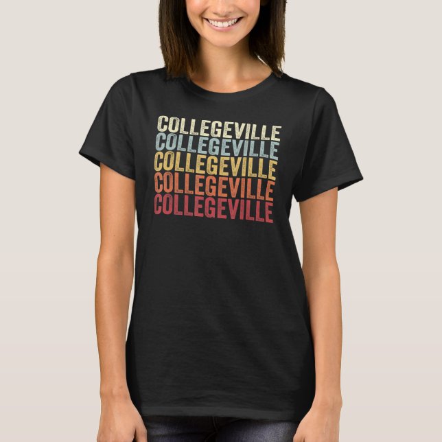 Collegeville Pennsylvania Collegeville PA Retro Vi T-Shirt (Front)