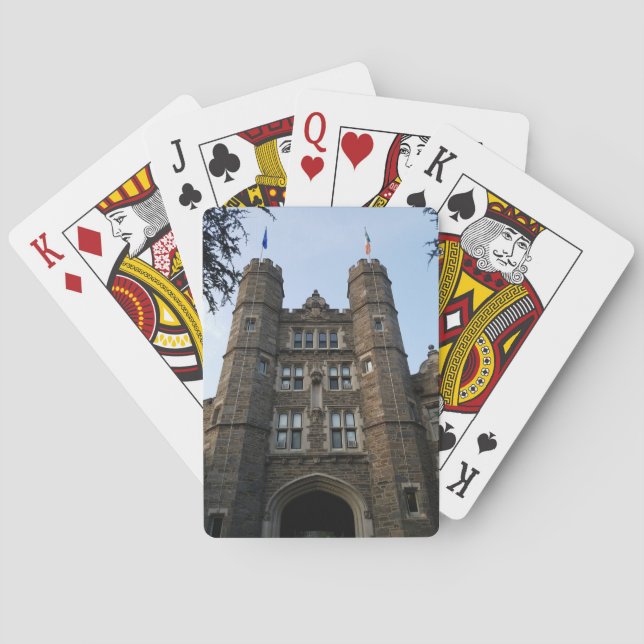 Collegiate Architecture Rockefeller Hall Bryn Mawr Playing Cards (Back)