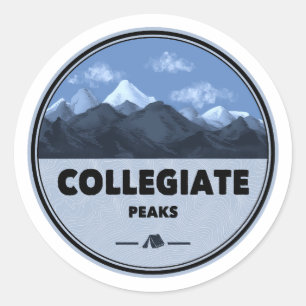 Collegiate Peaks Colorado Camping Classic Round Sticker