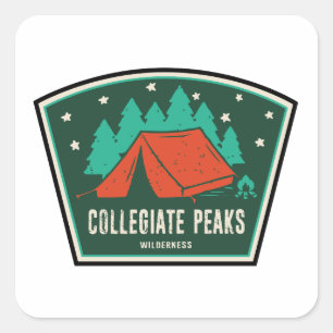 Collegiate Peaks Wilderness Colorado Camping Square Sticker
