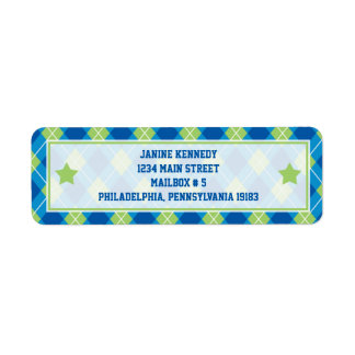 Collegiate Style Blue & Green Argyle