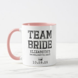 Collegiate Team Bride Bachelorette Party Mug