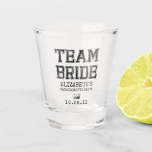 Collegiate Team Bride Bachelorette Party Shot Glass