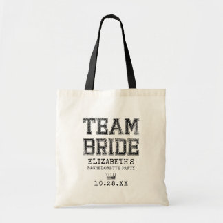 Collegiate Team Bride Bachelorette Party Tote Bag