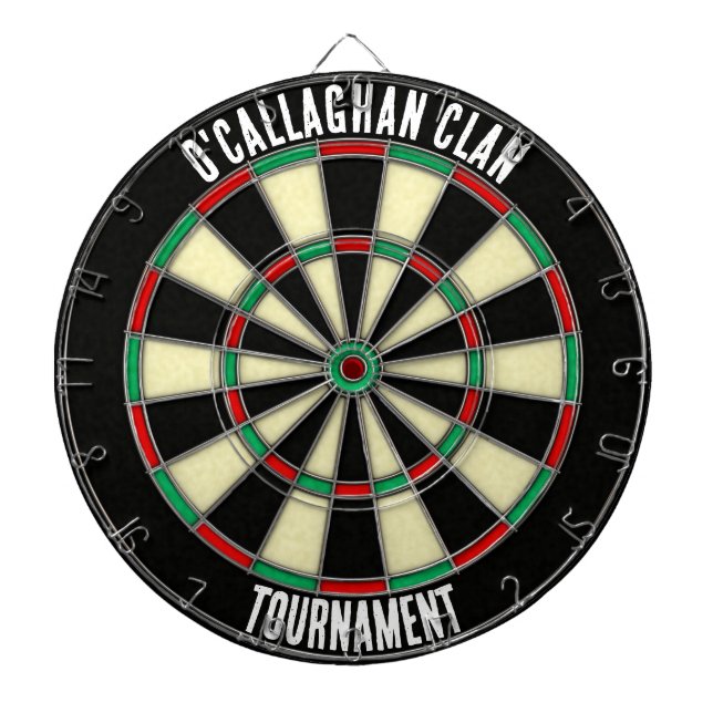 Collegiate university classic style traditional dartboard (Front)