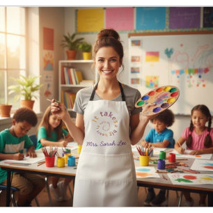 Collerful Spiral Quote Teacher Apron-Personalized  Apron