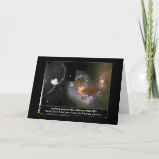 Colliding Galaxies Hubble Telescope Card