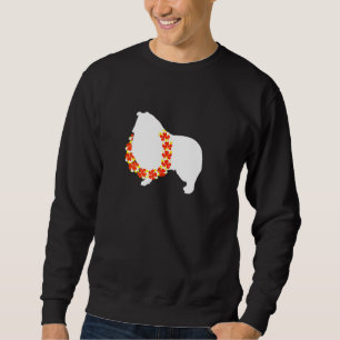 Collie Aloha Hawaiian Lei Dog Sweatshirt
