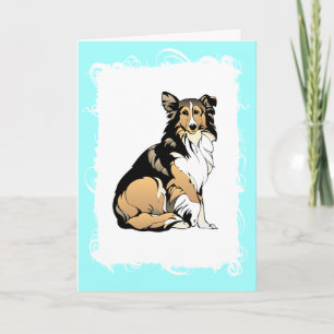 Collie Birthday Card