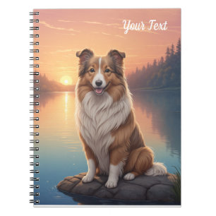 Collie by Lake Notebook