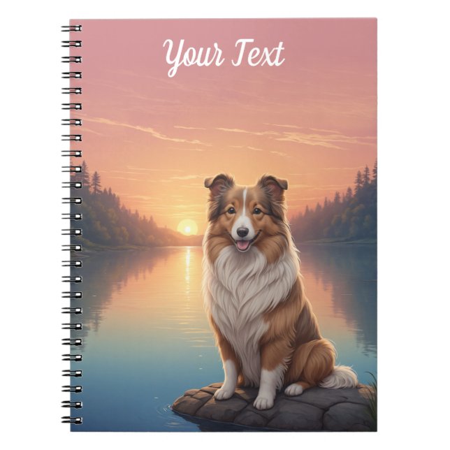 Collie by Lake Notebook (Front)