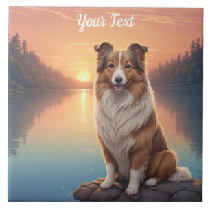 Collie by Lake Tile