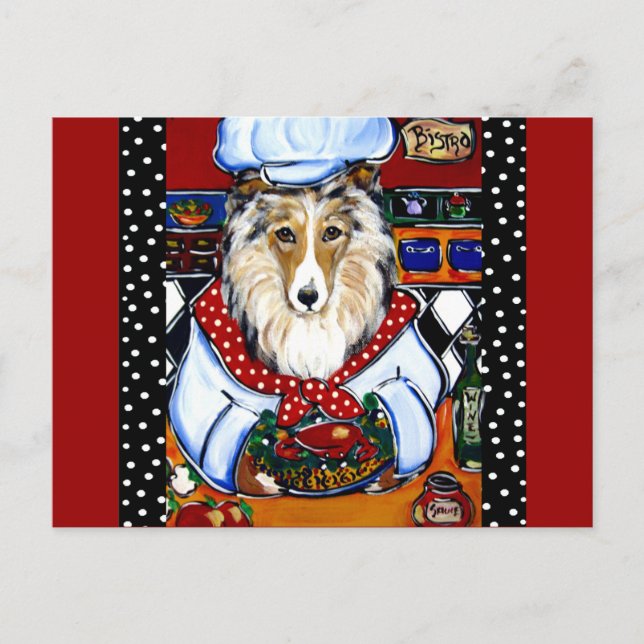 Collie Chef Postcard (Front)