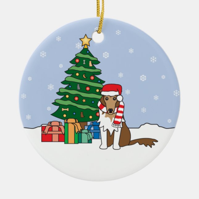 Collie Christmas Ornament (Front)