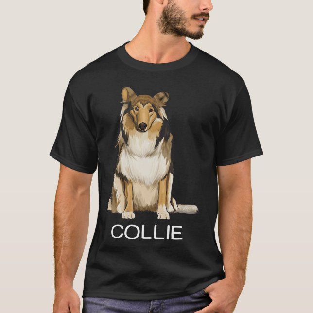 Collie Crazy Dog T-Shirt (Front)