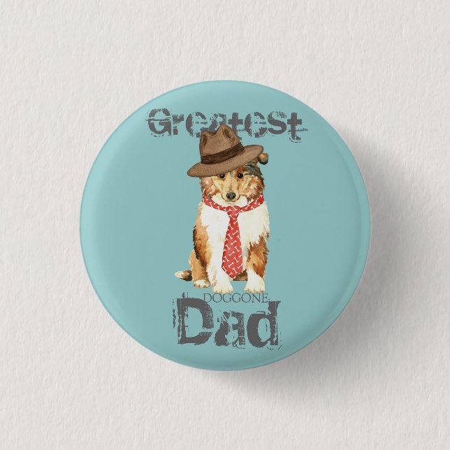 Collie Dad 3 Cm Round Badge (Front)