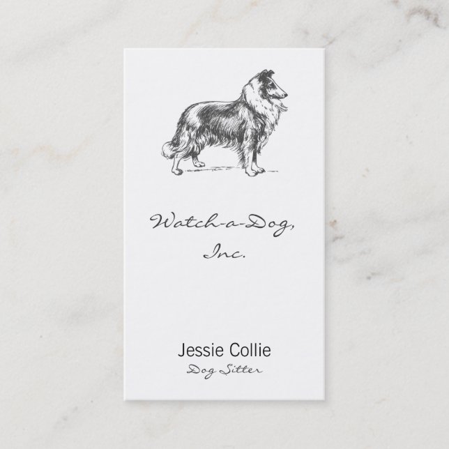 Collie Dog Appointment Card (Front)