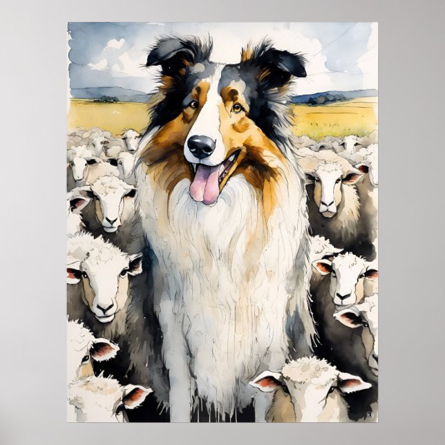 Collie - Dog Art Print (Front)