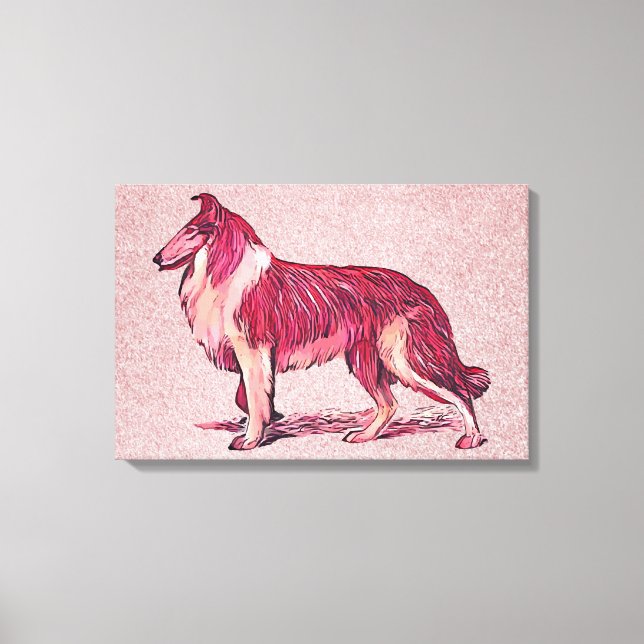 Collie dog canvas print (Front)