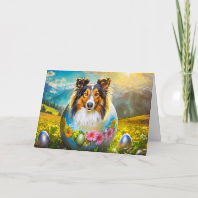 Collie dog Folded Holiday Card (Front)