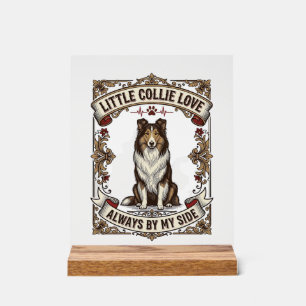 Collie Dog Lover Shirt with Vintage Engraving Quot Acrylic Sign
