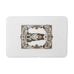 Collie Dog Lover Shirt with Vintage Engraving Quot Bath Mat